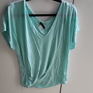 Apt. 9 Green Dolman Sleeve Tie Front Blouse